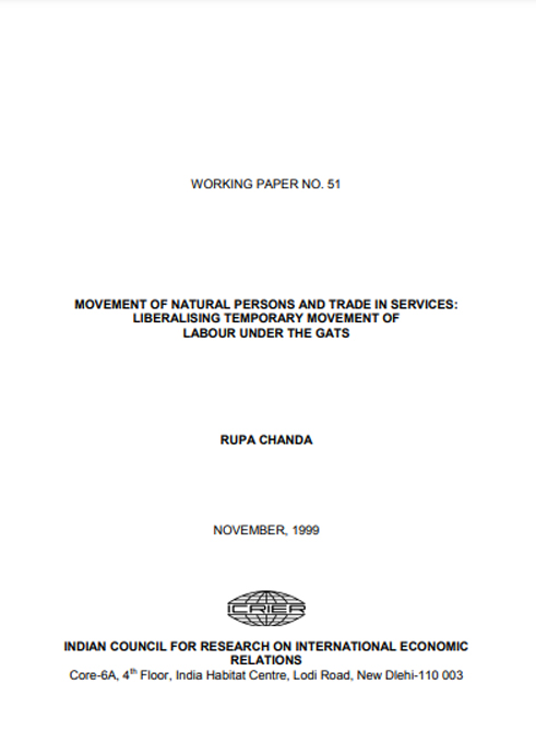 Movement of Natural Persons and Trade in Services: Liberalizing Temporary Movement of Labour under the GATS