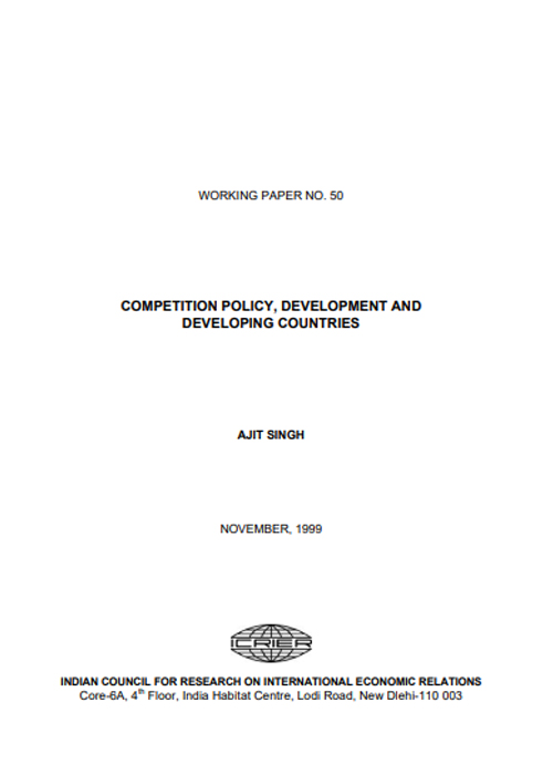 Competition Policy, Development and Developing Countries