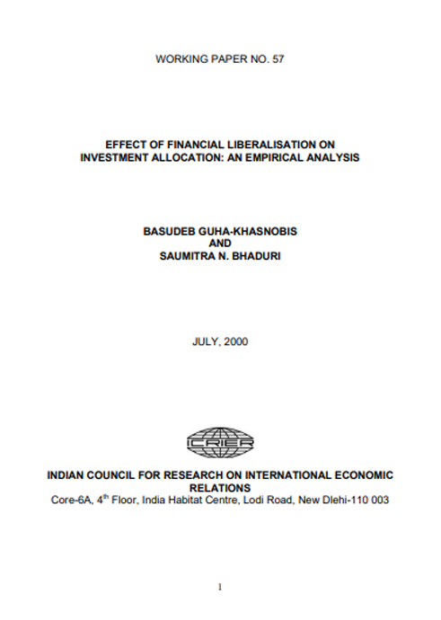 Effect of Financial Liberalization on Investment Allocation: An Empirical Analysis