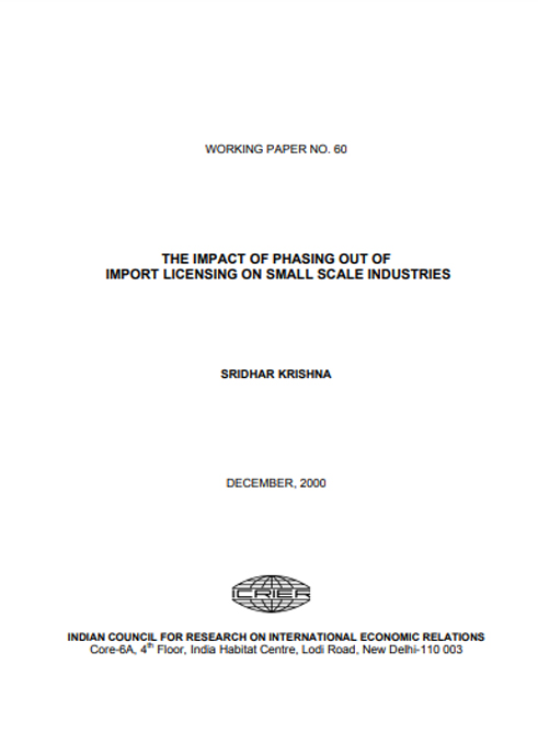 The Impact of Phasing Out of Import Licensing on Small Scale Industries