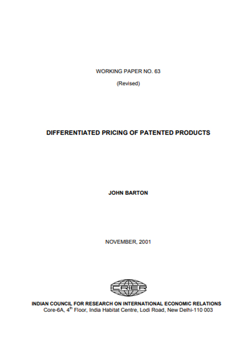 Differentiated pricing of patented products