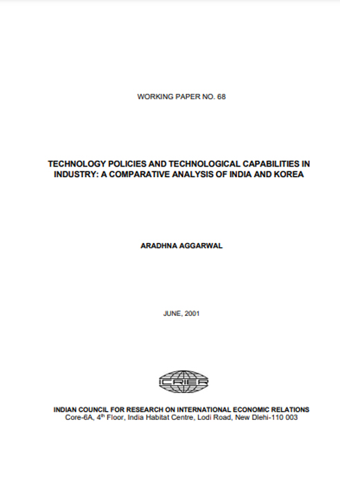Technology policies and technological capabilities in industry: A comparative analysis of India and Korea