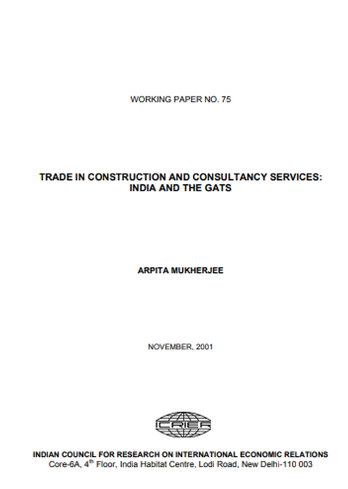 Trade in Construction and Consultancy Services: India and the GATS
