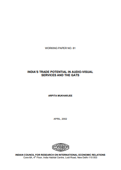 India’s trade potential in audio-visual services and the gats