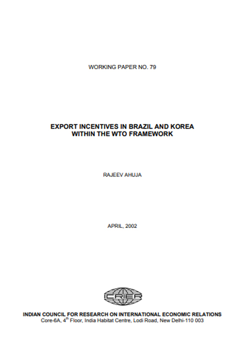 Export incentives in brazil and korea within the wto framework