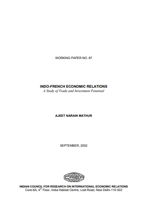 Indo-French Economic RelationsA Study of Trade and Investment Potential