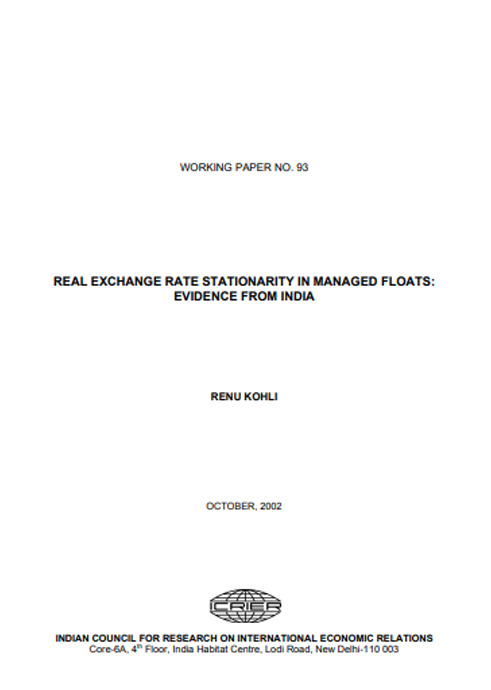 Real Exchange Rate Stationarity in Managed Floats: Evidence from India