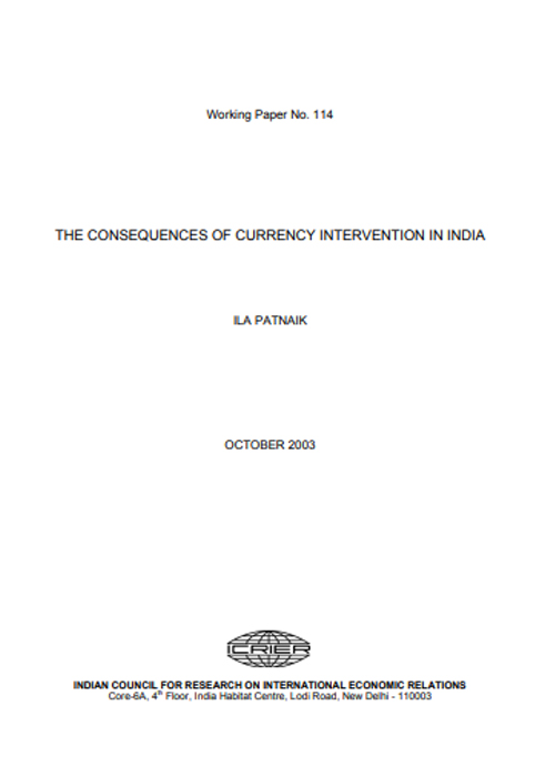 The Consequences of Currency Intervention in India