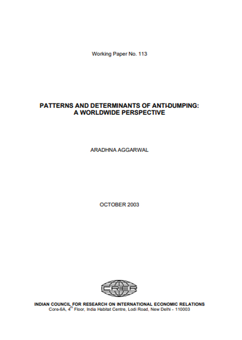 Patterns and Determinants of Anti-Dumping: A Worldwide Prespective