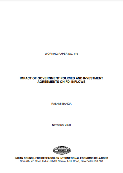 Impact of Government Policies & Investment agreements on FDI Inflows