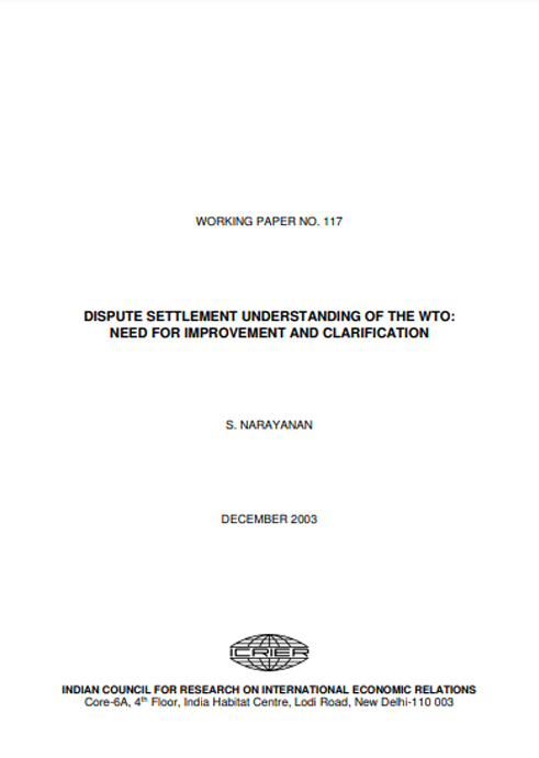 Dispute settlement understanding of the WTO: Need for Improvement and clarification