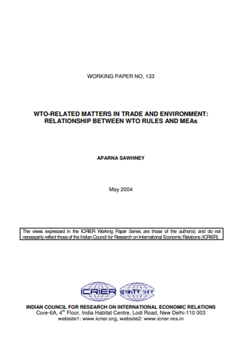 WTO-Related matters in Trade and environment: Relationship between WTO Rules and Meas