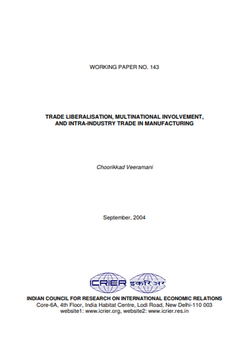 Trade Liberalisation, Multinational Involvement, and Intra-Industry Trade in Manufacturing