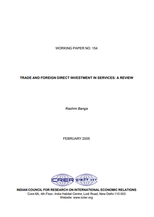 Trade and Foreign direct investment in services: A review