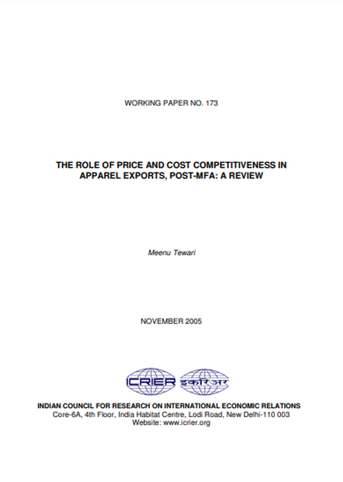 The Role of Price and Cost Competitiveness in Apparel Exports, Post-MFA: A Review