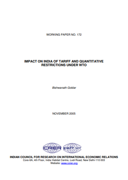 Impact on India of Tariff & Quantitative Restrictions under WTO