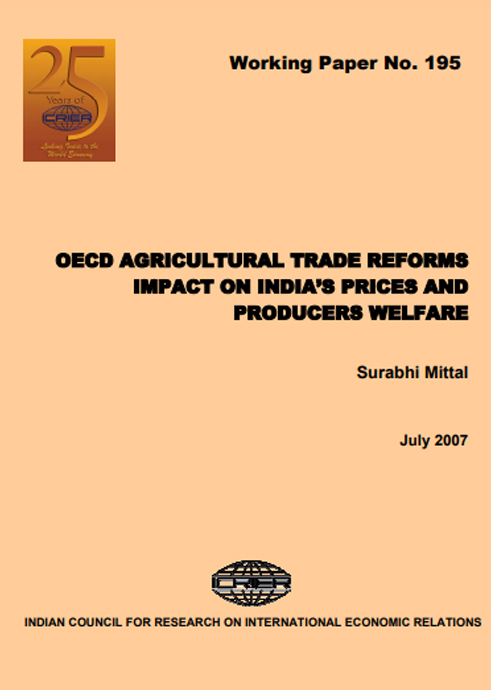 OECD Agricultural Trade Reforms Impact on India’s Prices and Producers Welfare