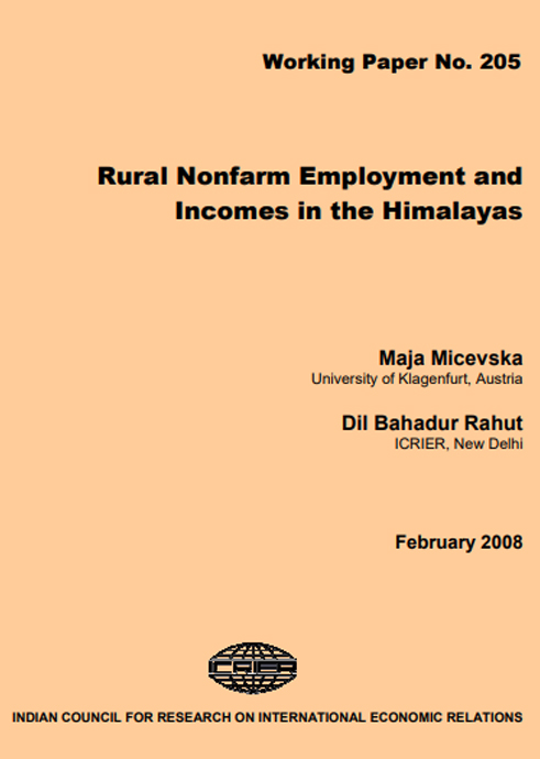 Rural Nonfarm Employment and Incomes in the Himalayas