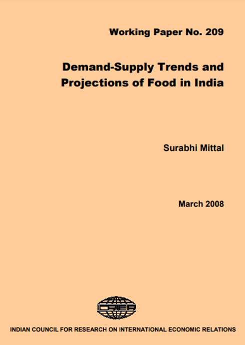 Demand-Supply Trends and Projections of Food in India
