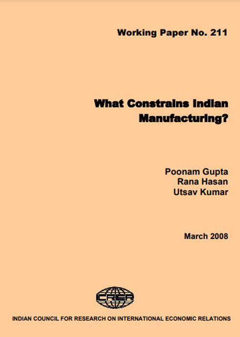What Constrains Indian Manufacturing?