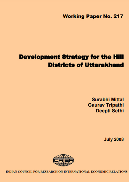 Development Strategy for the Hill Districts of Uttarakhand