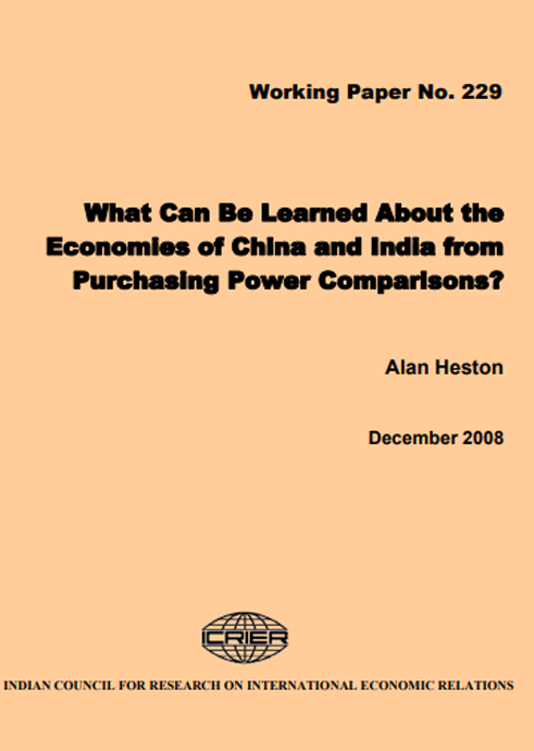 What Can Be Learned About the Economies of China and India from Purchasing Power Comparisons?
