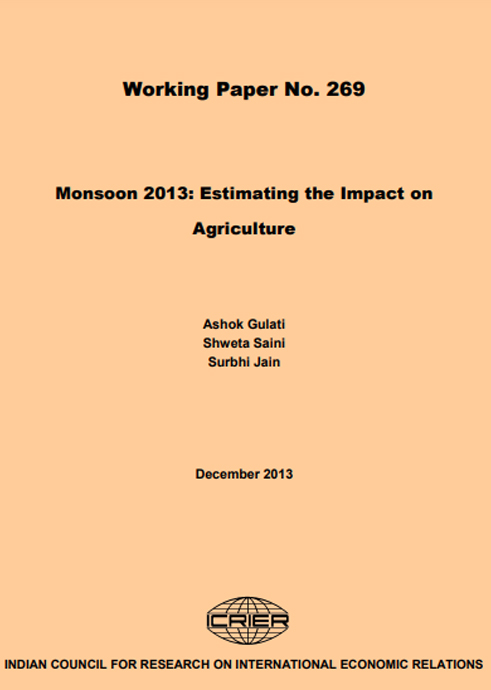 Monsoon 2013: Estimating the Impact on Agriculture