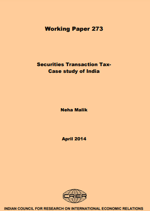 Securities Transaction Tax-Case study of India