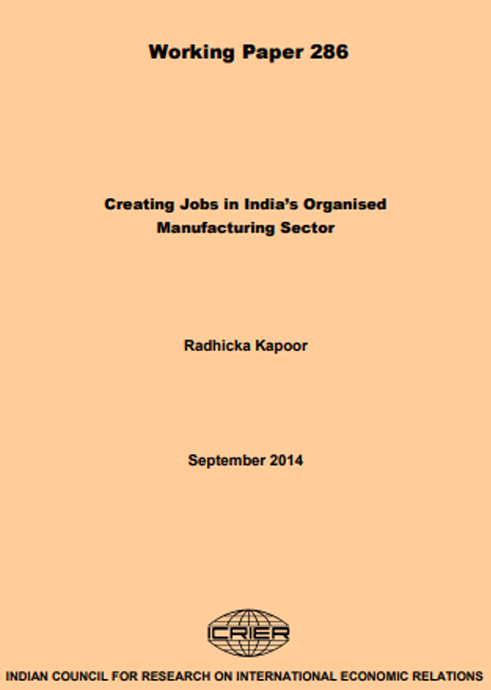 Creating Jobs in India’s Organised Manufacturing Sector