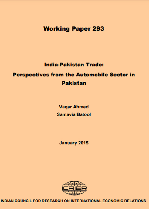India-Pakistan Trade: Perspectives from the Automobile Sector in Pakistan