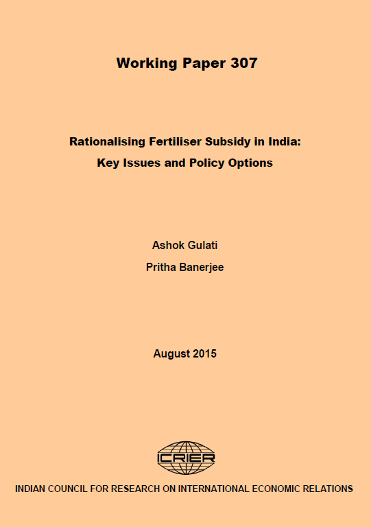 Rationalising Fertiliser Subsidy in India: Key Issues and Policy Options