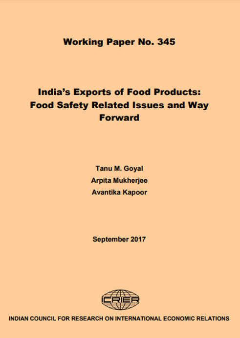India’s Exports of Food Products: Food Safety Related Issues and Way Forward