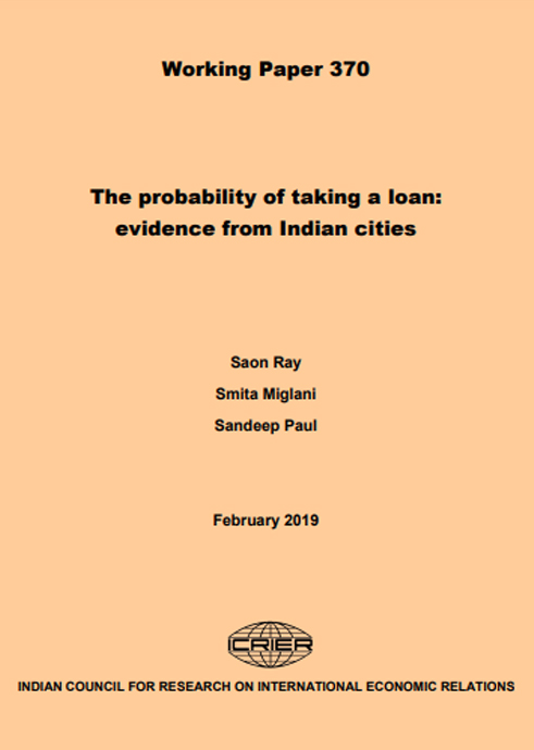 The probability of taking a loan: evidence from Indian cities