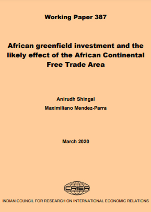 African greenfield investment and the likely effect of the African Continental Free Trade Area