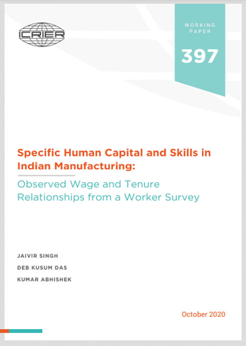 Specific Human Capital and Skills in Indian Manufacturing: Observed Wage and Tenure Relationships from a Worker Survey
