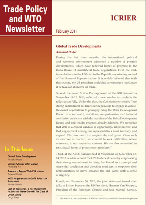 Trade Policy and WTO Newsletter (February 2011)