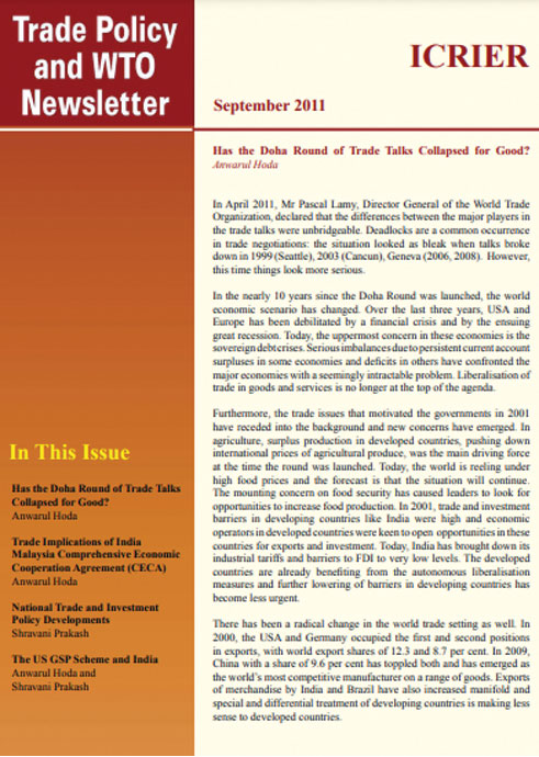Trade Policy and WTO Newsletter (September 2011)
