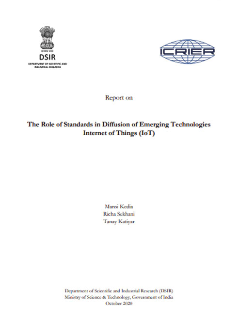 The Role of Standards in Diffusion of Emerging Technologies Internet of Things (IoT)