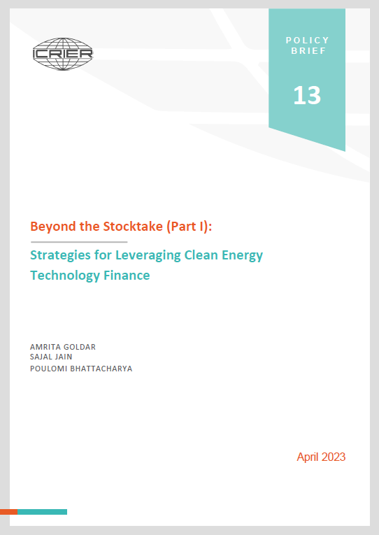 Beyond the Stocktake (Part I):  Strategies for Leveraging Clean Energy Technology Finance