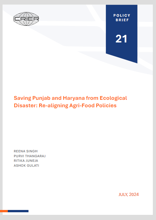 Saving Punjab and Haryana from Ecological Disaster: Re-aligning Agri-Food Policies