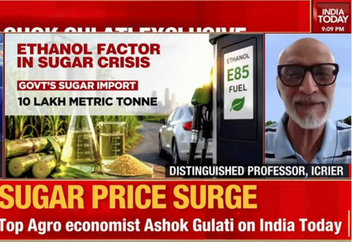 Sugar price surge: Economist Ashok Gulati blames delayed action, ethanol diversion